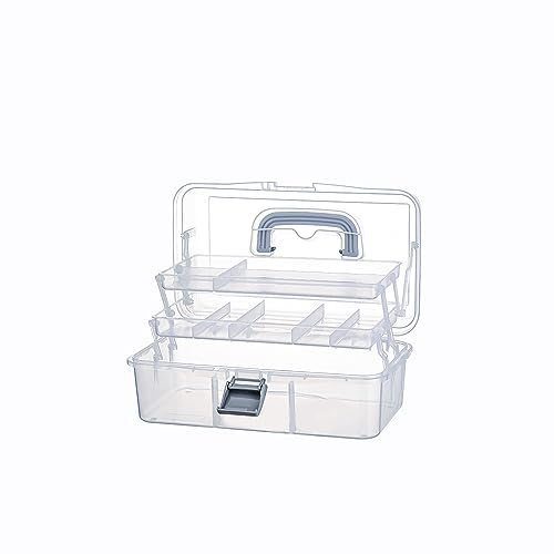2 Tier Plastic Storage Box with Trays