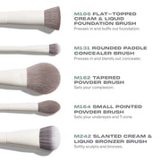 5 Piece Face Makeup Brush Set for Foundation Concealer Powder Bronzer
