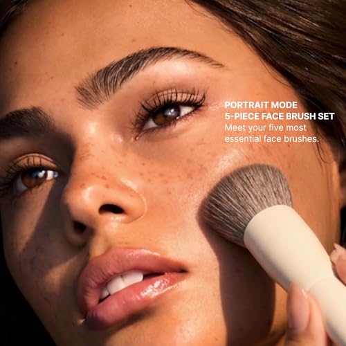 5 Piece Face Makeup Brush Set for Foundation Concealer Powder Bronzer