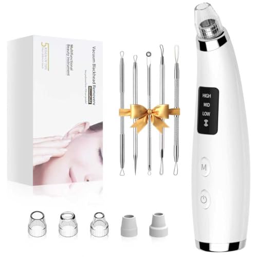 Blackhead Remover Pore Vacuum with 3 Suction Levels 5 Probes