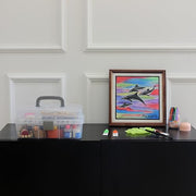 2 Tier Plastic Storage Box with Trays