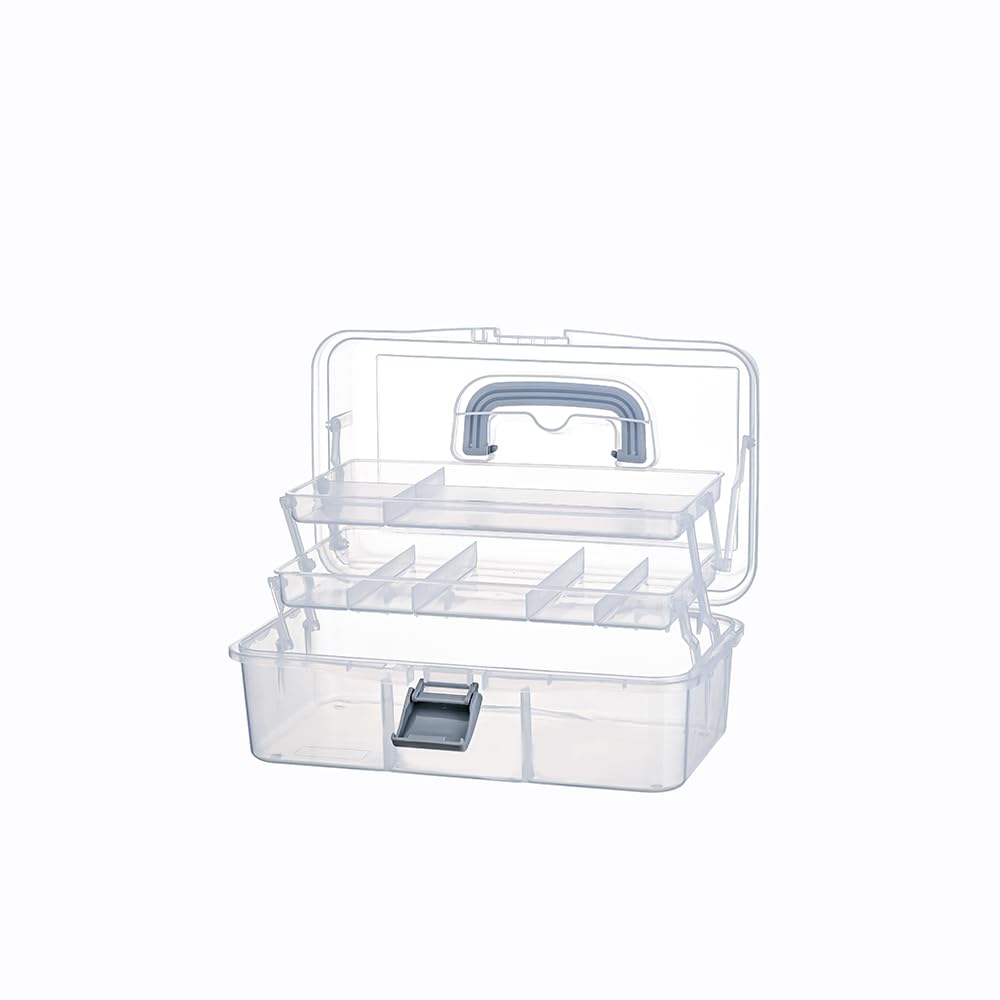 2 Tier Plastic Storage Box with Trays