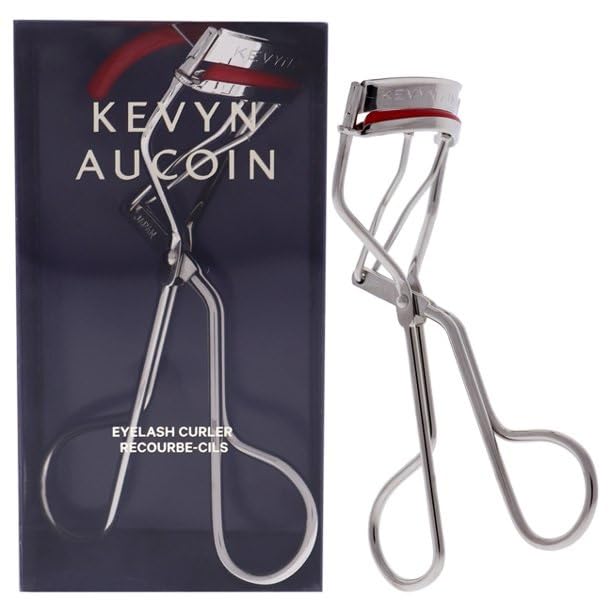 Wide Opening Stainless Steel Eyelash Curler with Red Cushions