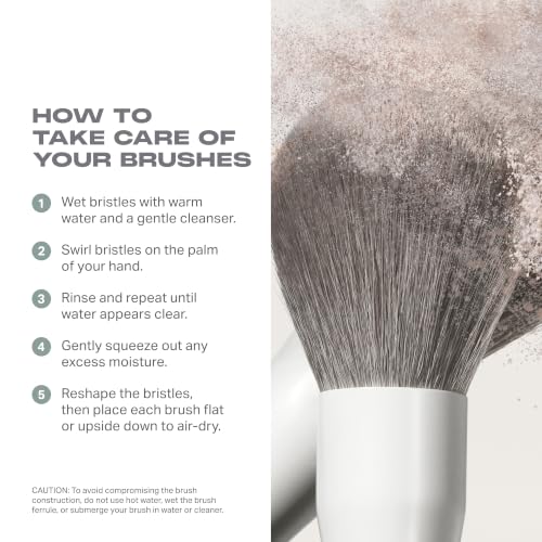 5 Piece Face Makeup Brush Set for Foundation Concealer Powder Bronzer