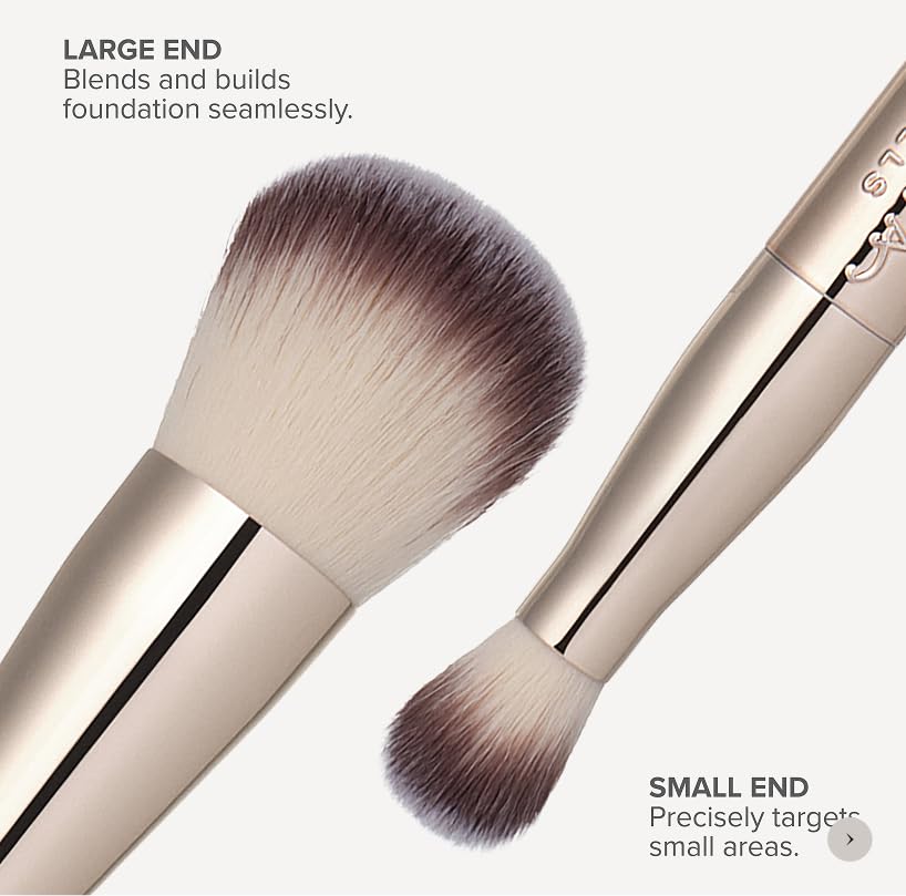 Flat Top Kabuki Foundation Brush for Airbrushed Streak Free Finish