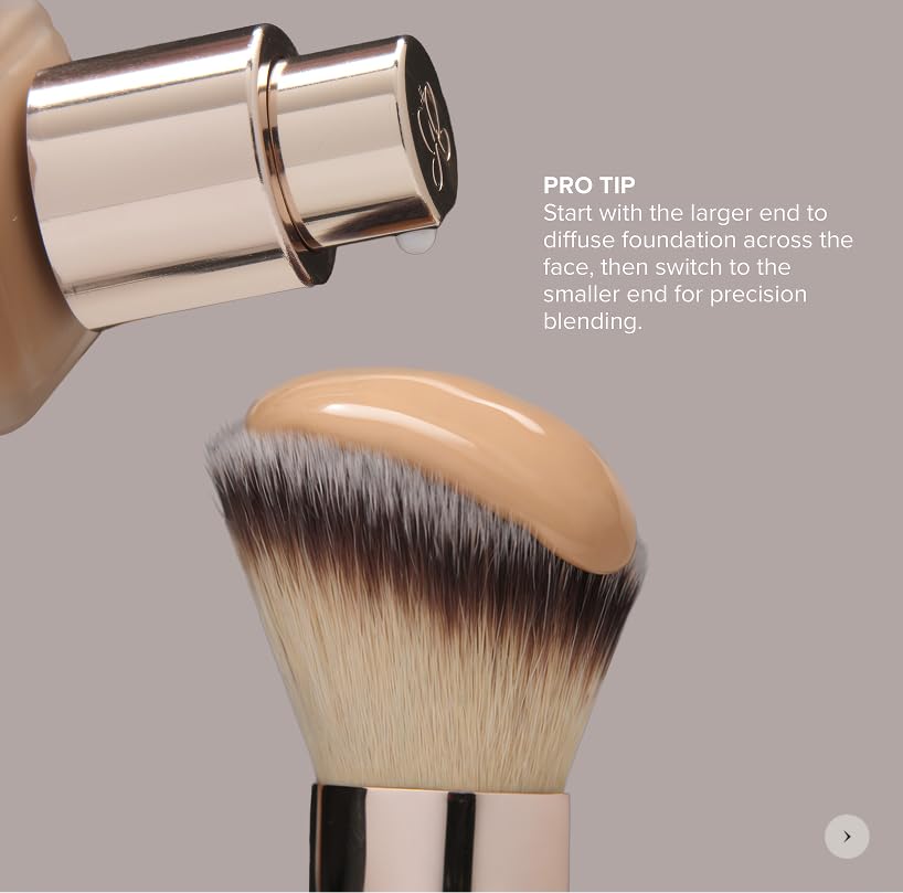 Flat Top Kabuki Foundation Brush for Airbrushed Streak Free Finish