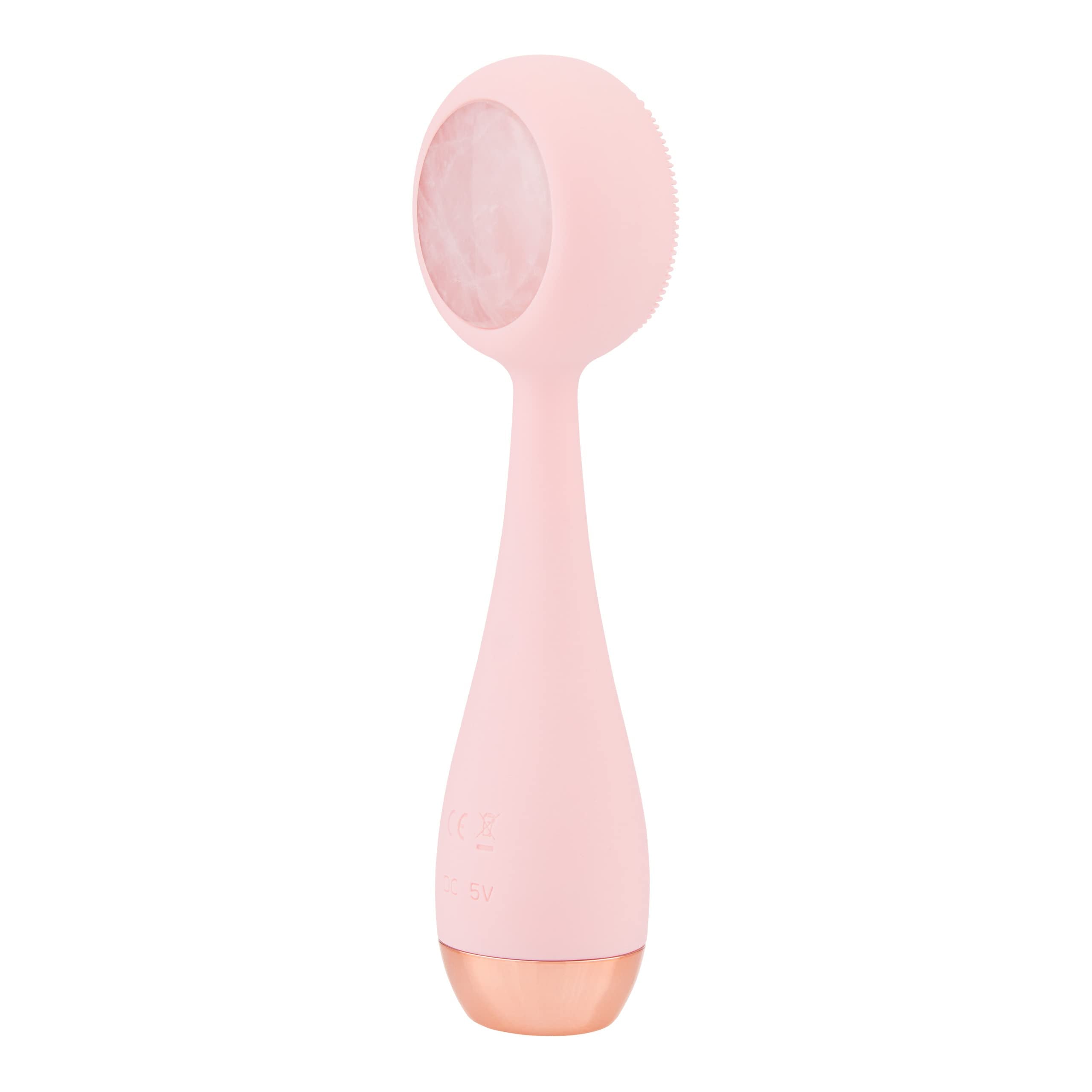Heated Silicone Facial Cleansing Brush with Metal Massager