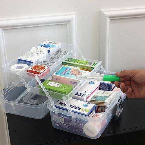 2 Tier Plastic Storage Box with Trays
