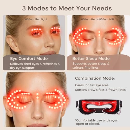 Red Light Infrared Eye Mask for Fatigue Dark Circles and Eye Bags