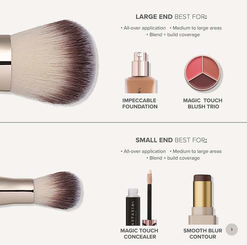 Flat Top Kabuki Foundation Brush for Airbrushed Streak Free Finish
