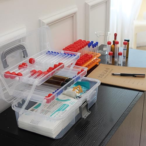 2 Tier Plastic Storage Box with Trays