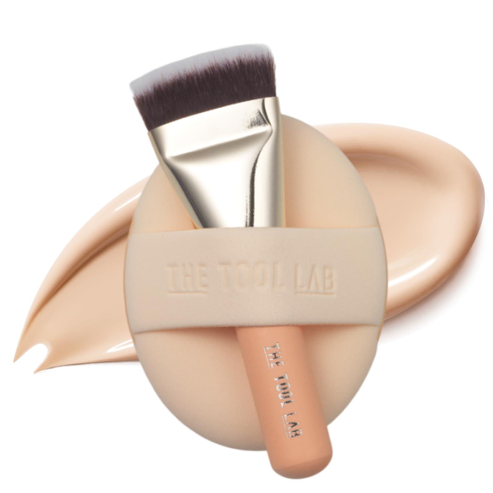 All Day Cover Duo with Flat Top Brush Sponge and Portable Case