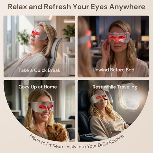 Red Light Infrared Eye Mask for Fatigue Dark Circles and Eye Bags