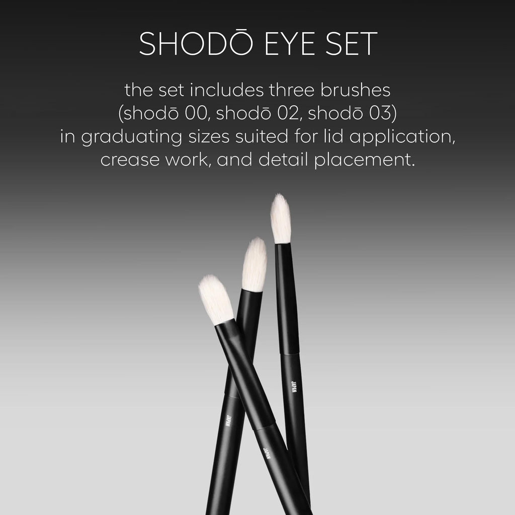 Handmade Japanese Shodo Eye Brush Set with Goat Hair for Detail
