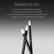 Handmade Japanese Shodo Eye Brush Set with Goat Hair for Detail