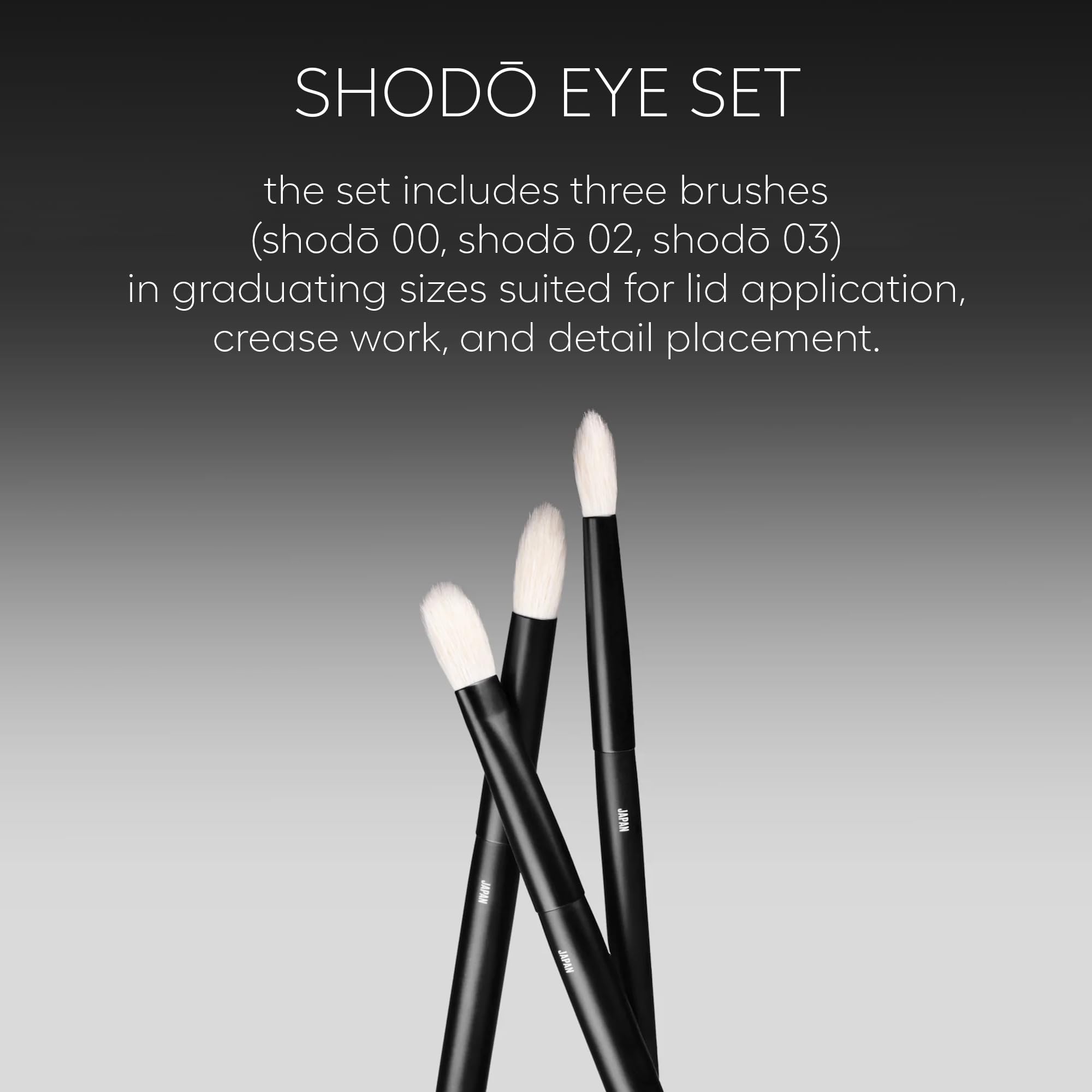 Handmade Japanese Shodo Eye Brush Set with Goat Hair for Detail