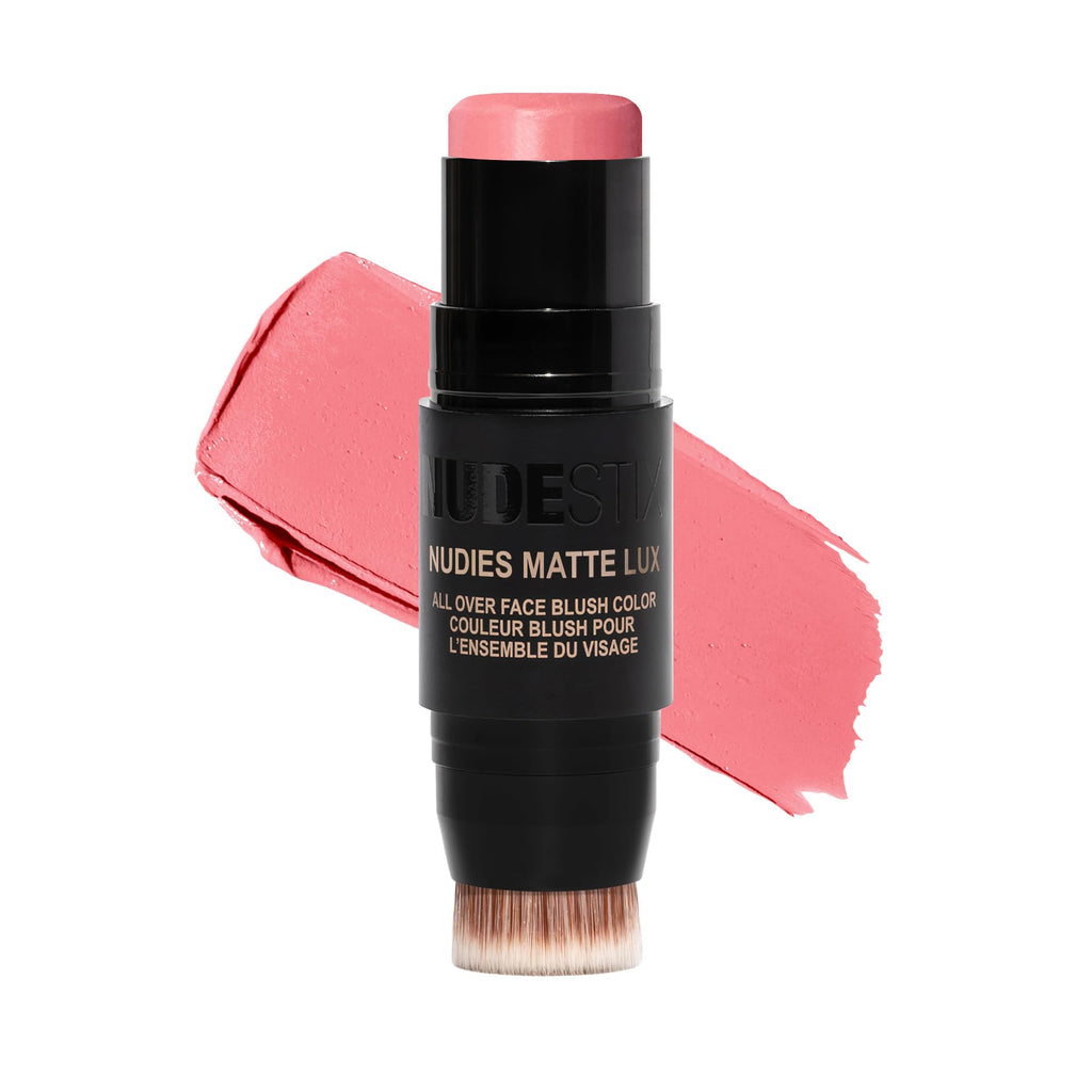 Three in One Matte Blush Stick for Cheeks Eyes Lips Cream Powder Blur