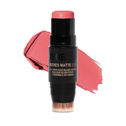 Three in One Matte Blush Stick for Cheeks Eyes Lips Cream Powder Blur