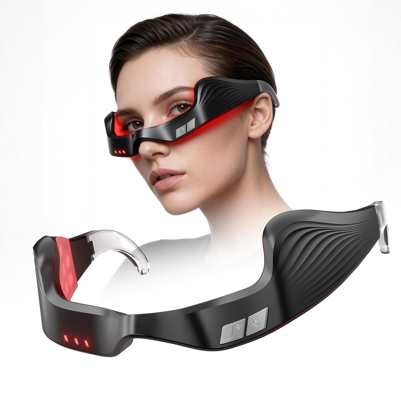 Rechargeable Red Light Eye Massager for Dark Circles Eye Bags Wrinkles