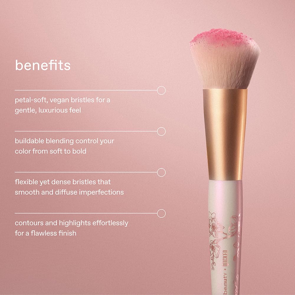 Vegan Multi Use Makeup Brush for Liquid Cream Powder Soft Blur Finish