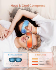 Eye Massager with Heat Cooling Voice Control and Temple Care