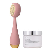 Heated Silicone Facial Cleansing Brush with Metal Massager