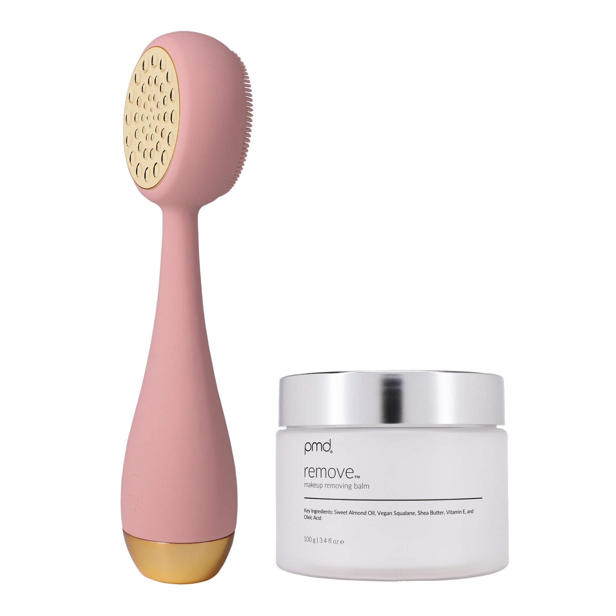 Heated Silicone Facial Cleansing Brush with Metal Massager