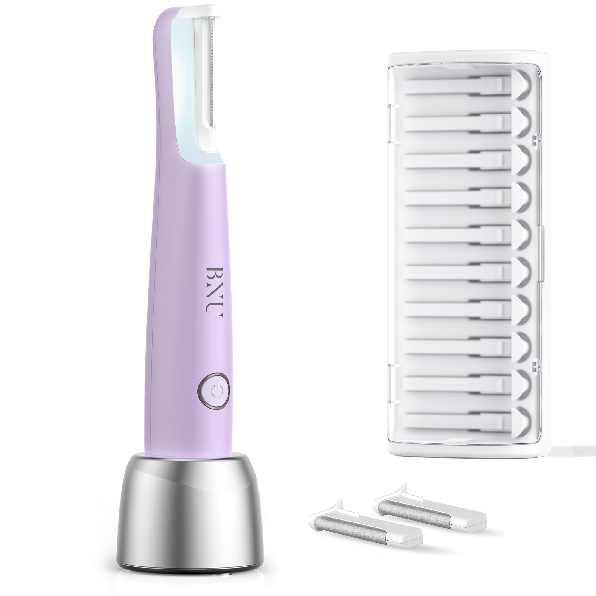 Rechargeable Sonic Facial Dermaplaning Tool with LED Light