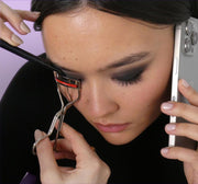 Wide Opening Stainless Steel Eyelash Curler with Red Cushions