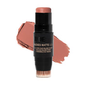 Three in One Matte Blush Stick for Cheeks Eyes Lips Cream Powder Blur