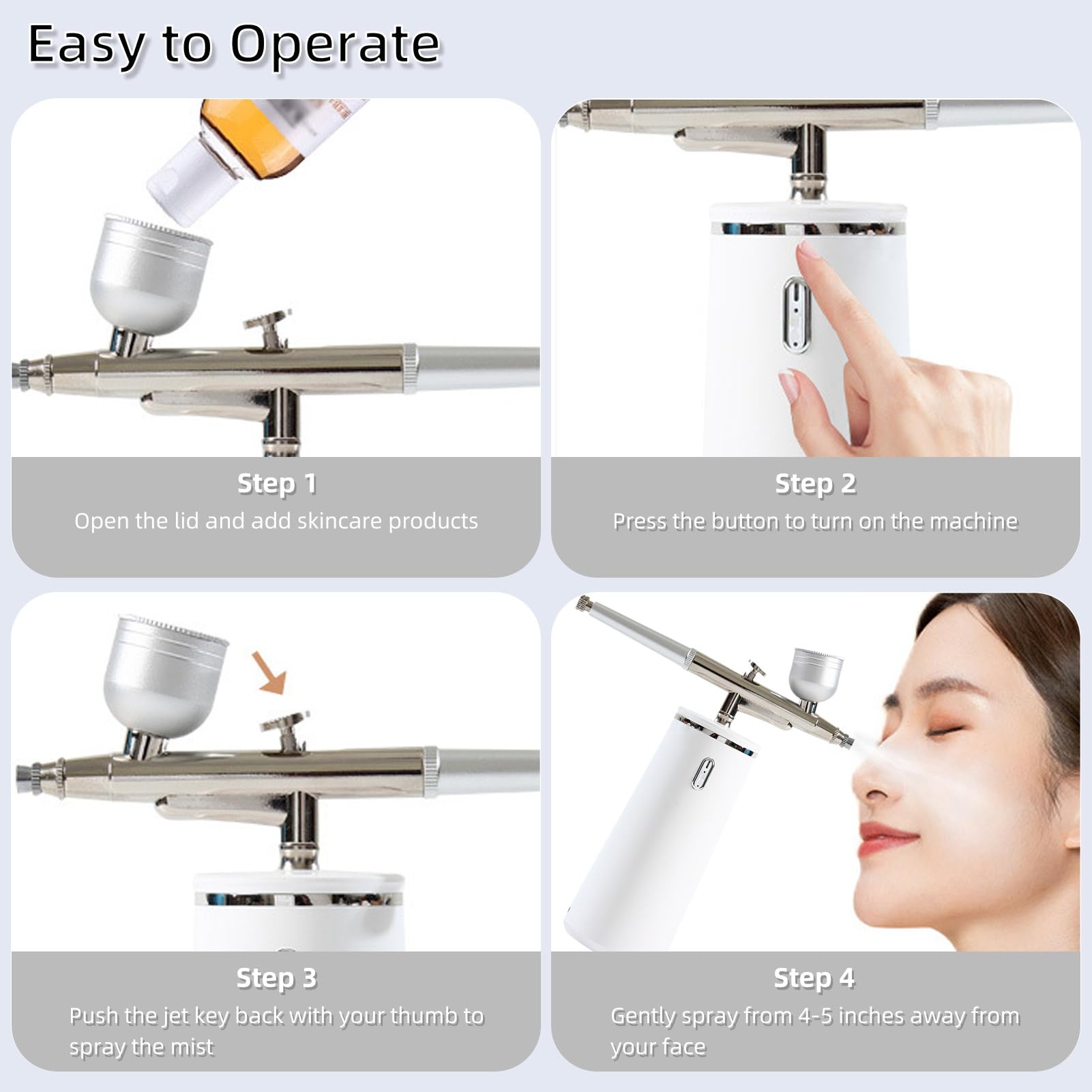 High Pressure Water Oxygen Facial Sprayer for Essence Infusion