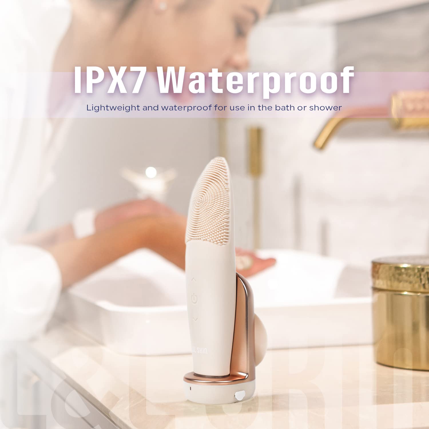 Deep Cleansing Soft Silicone Facial Brush Rechargeable Waterproof