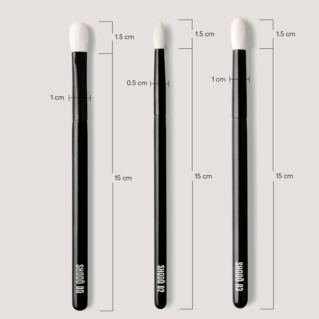 Handmade Japanese Shodo Eye Brush Set with Goat Hair for Detail