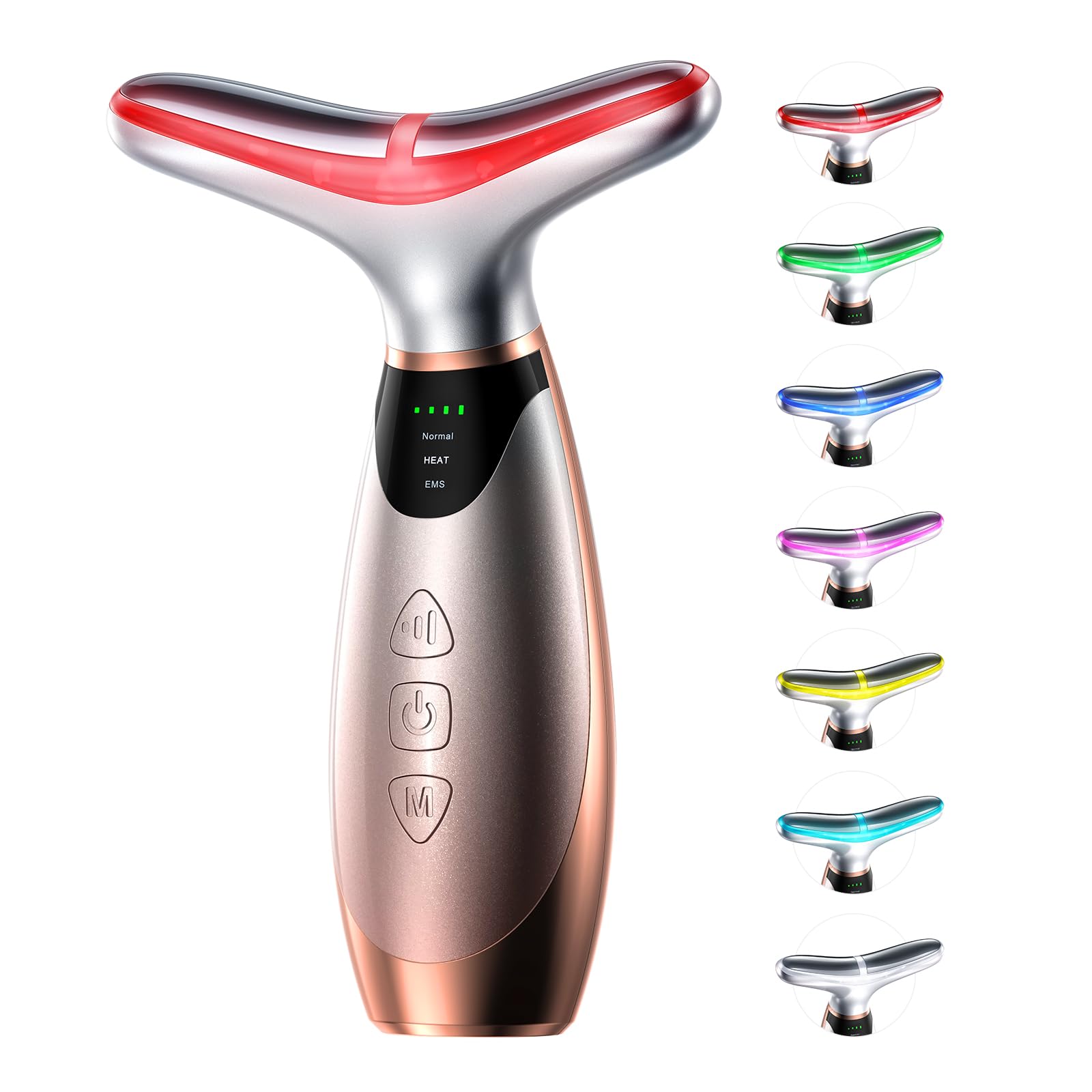 7 Color Red Light Therapy Facial Massager with Heat Vibration