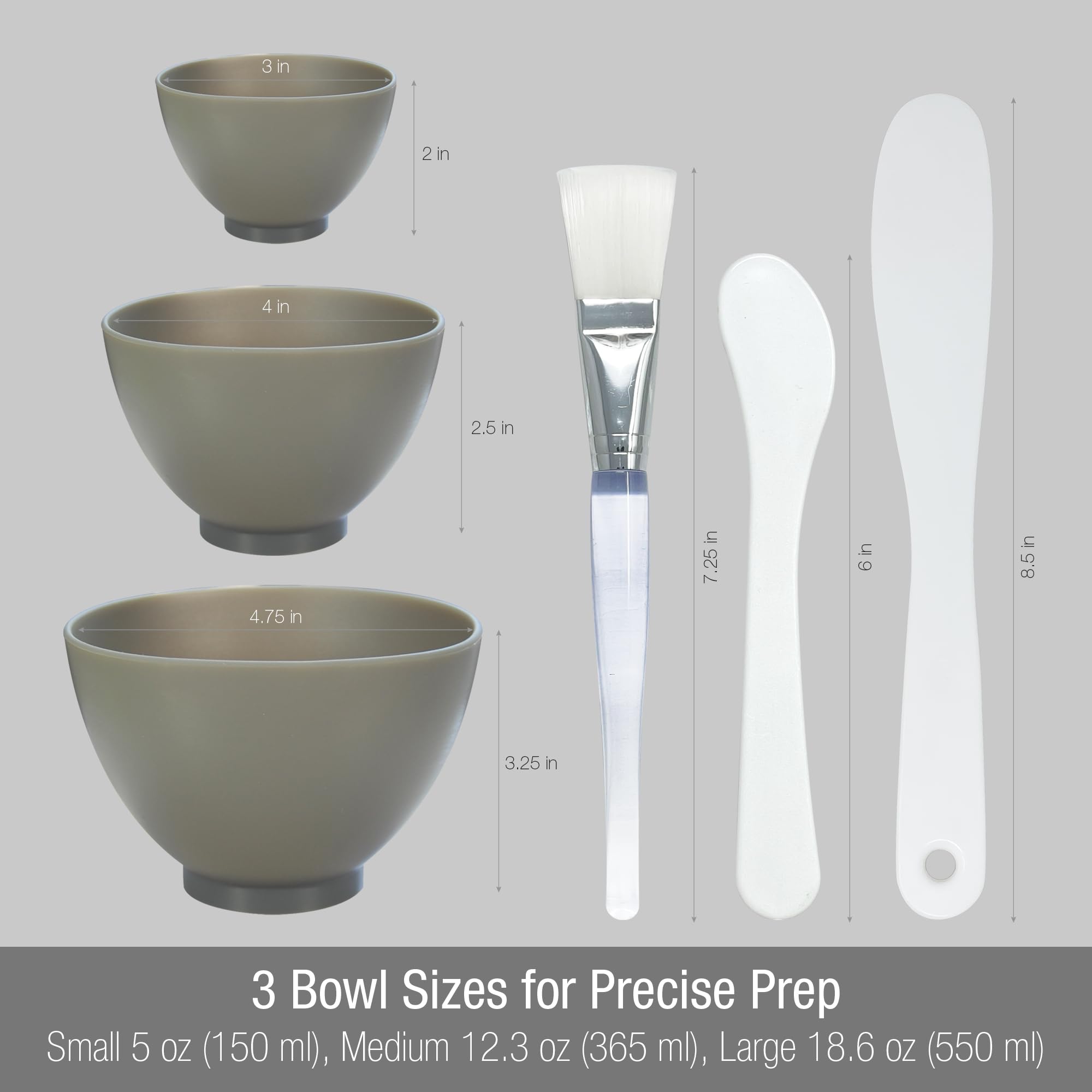 Reusable Silicone Face Mask Mixing Bowl Skincare Prep Kit
