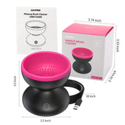 Electric Makeup Brush Cleaner Machine with Portable Spinning Washer