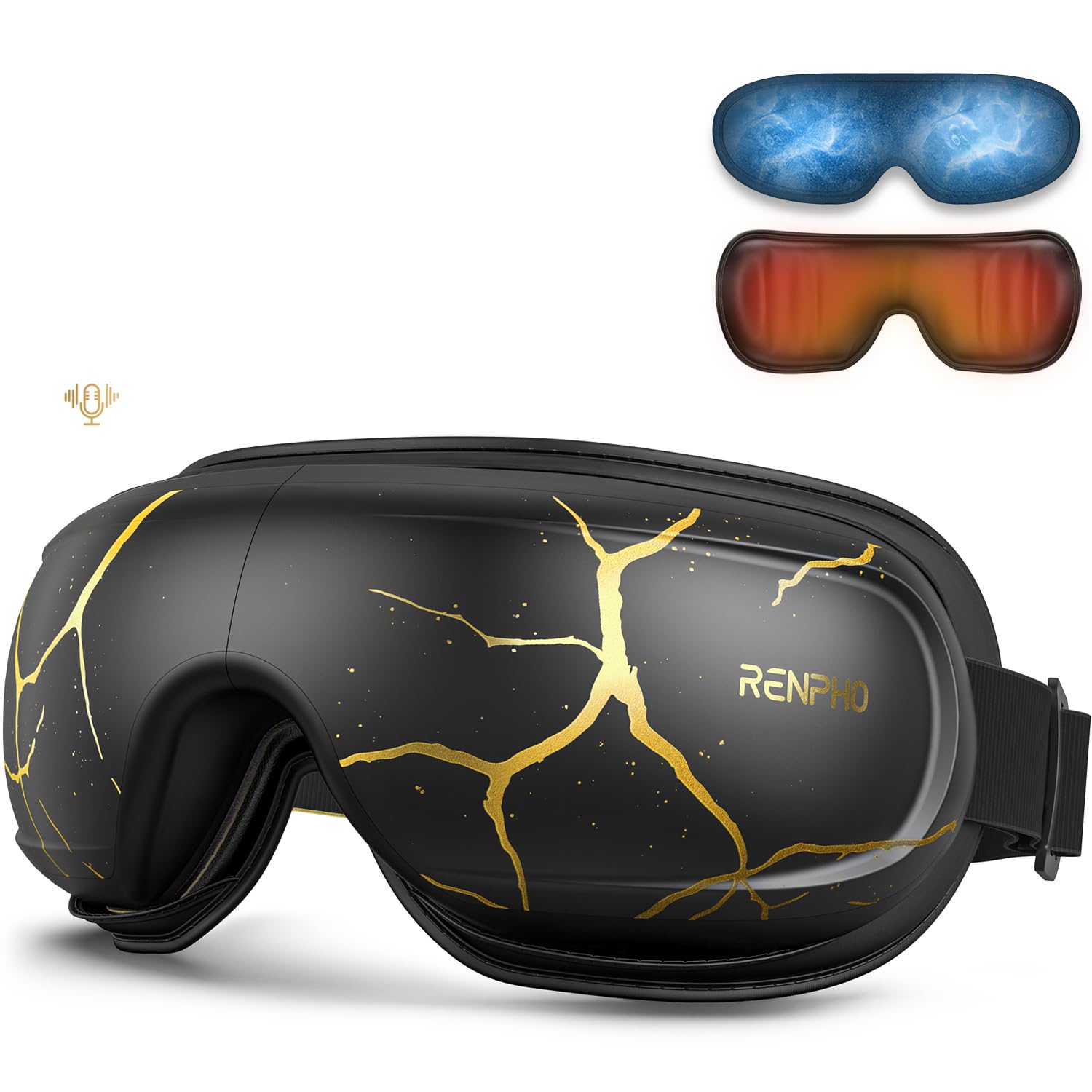Eye Massager with Heat Cooling Voice Control and Temple Care