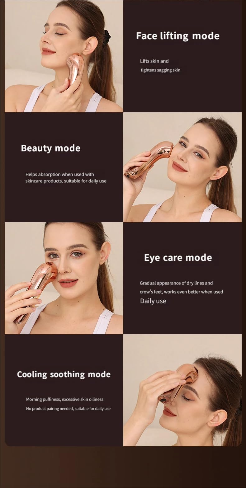 8 in 1 Facial Beauty Device Hot Cold LED Therapy Serum Infuser