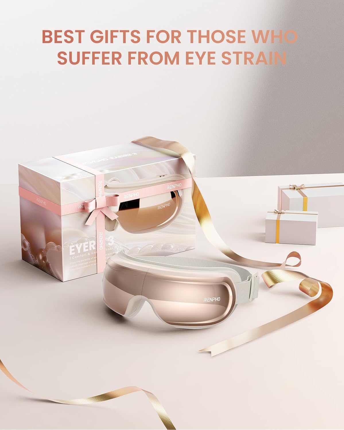Eye Massager with Heat Cooling Voice Control and Temple Care