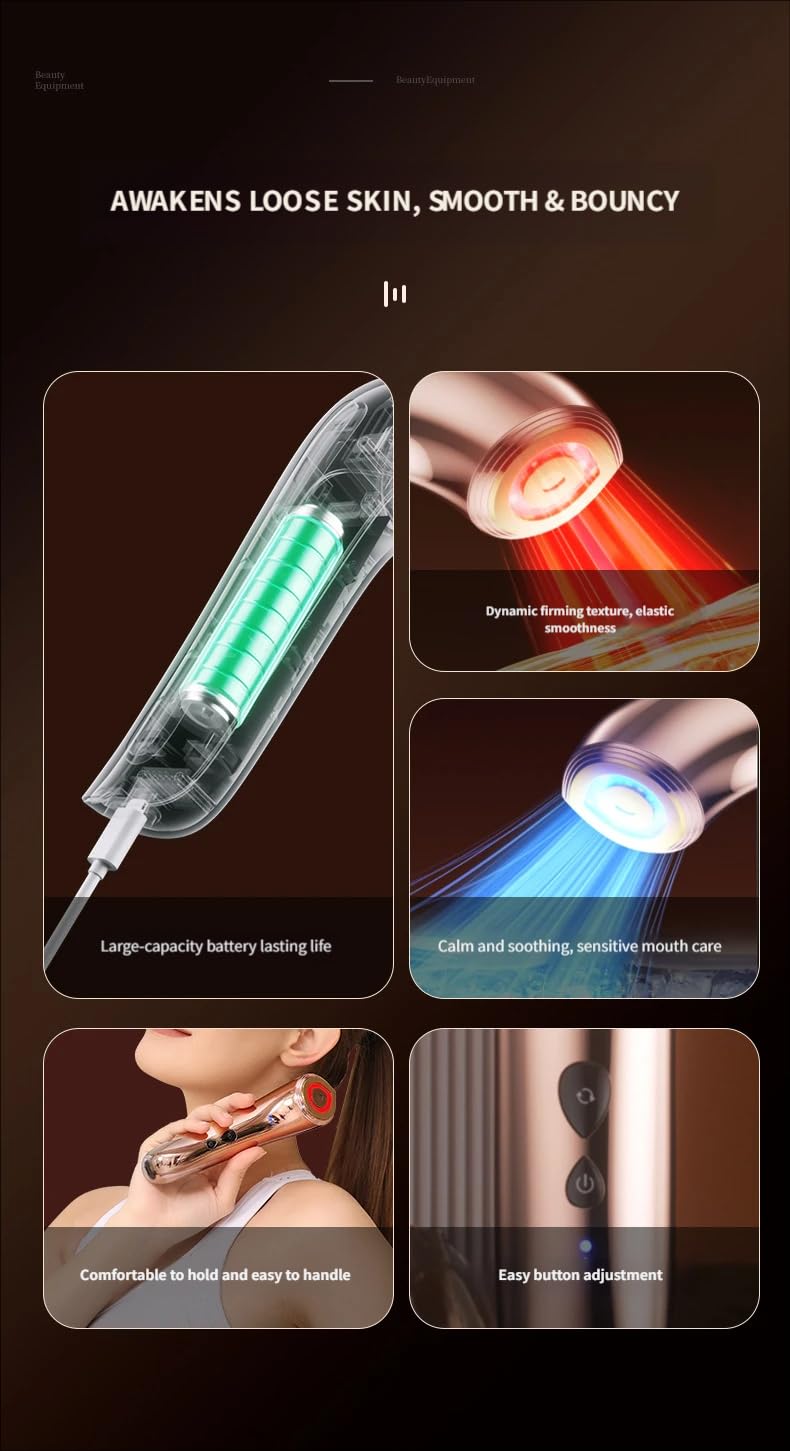 8 in 1 Facial Beauty Device Hot Cold LED Therapy Serum Infuser