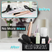 Wooden Hair Tool Organizer Wall Mount Holder