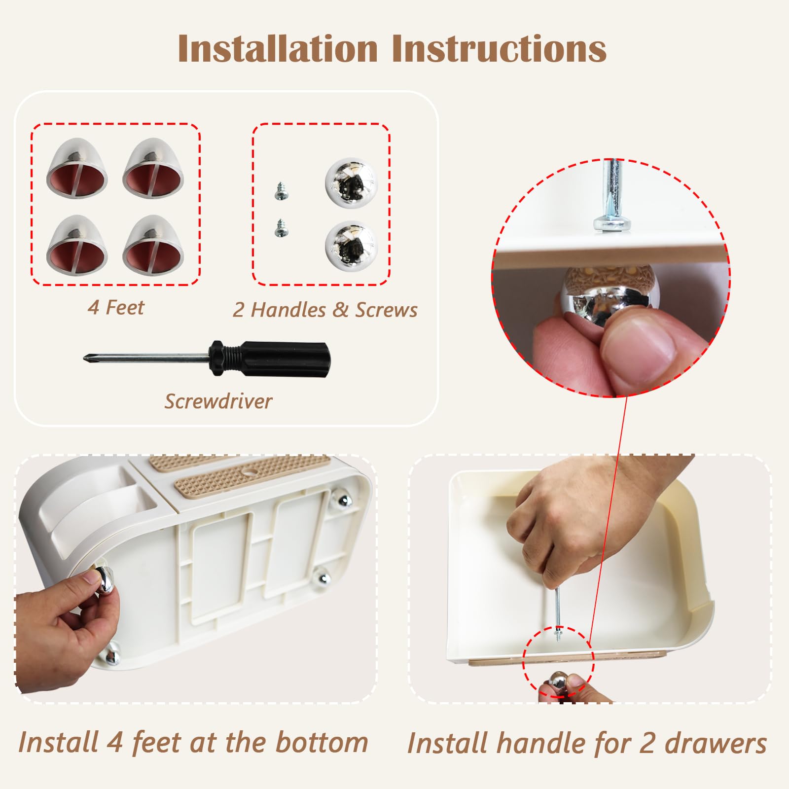 360 Rotating Makeup Organizer with Removable Brush Holder