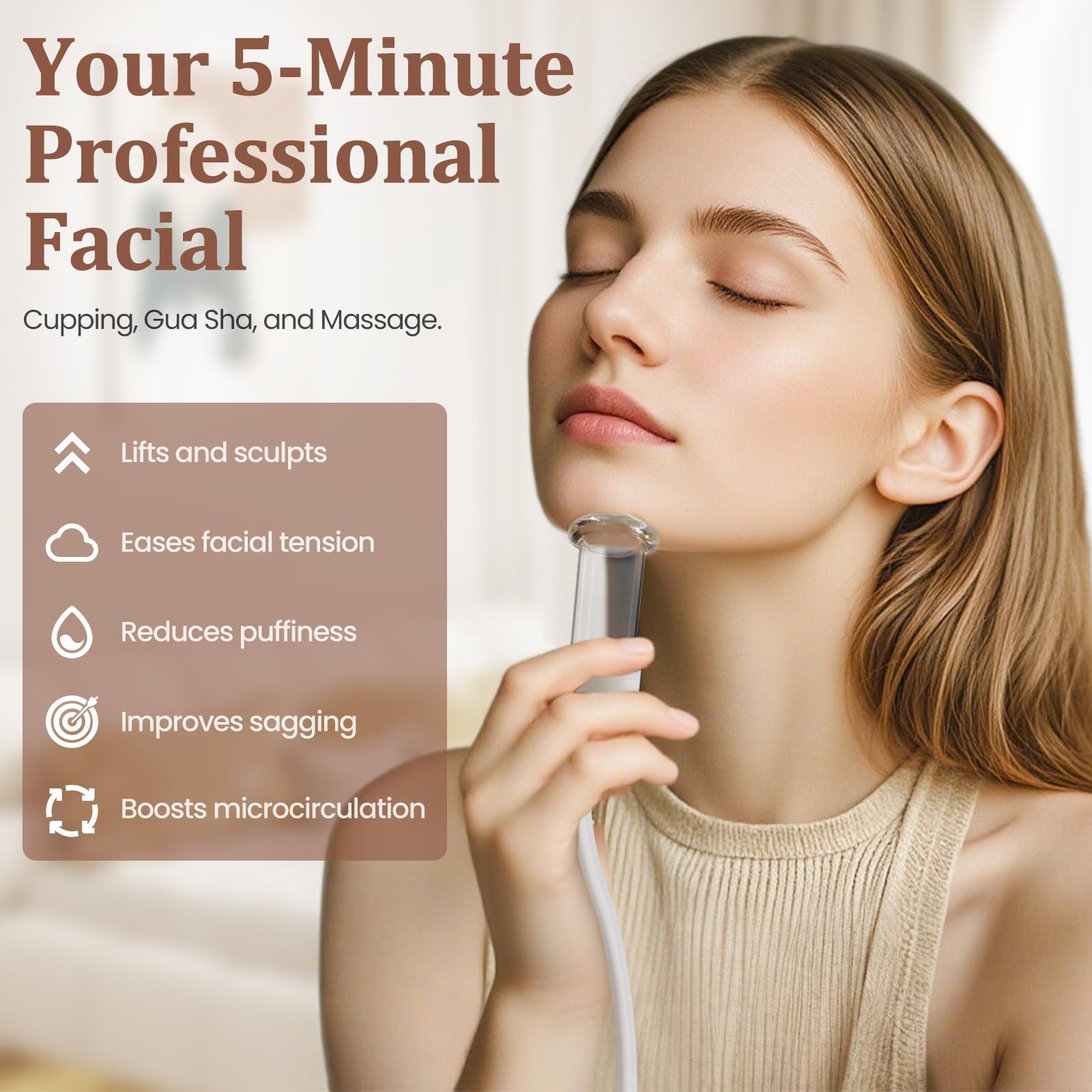 Electric Facial Cupping Set with Gua Sha Massage Tools