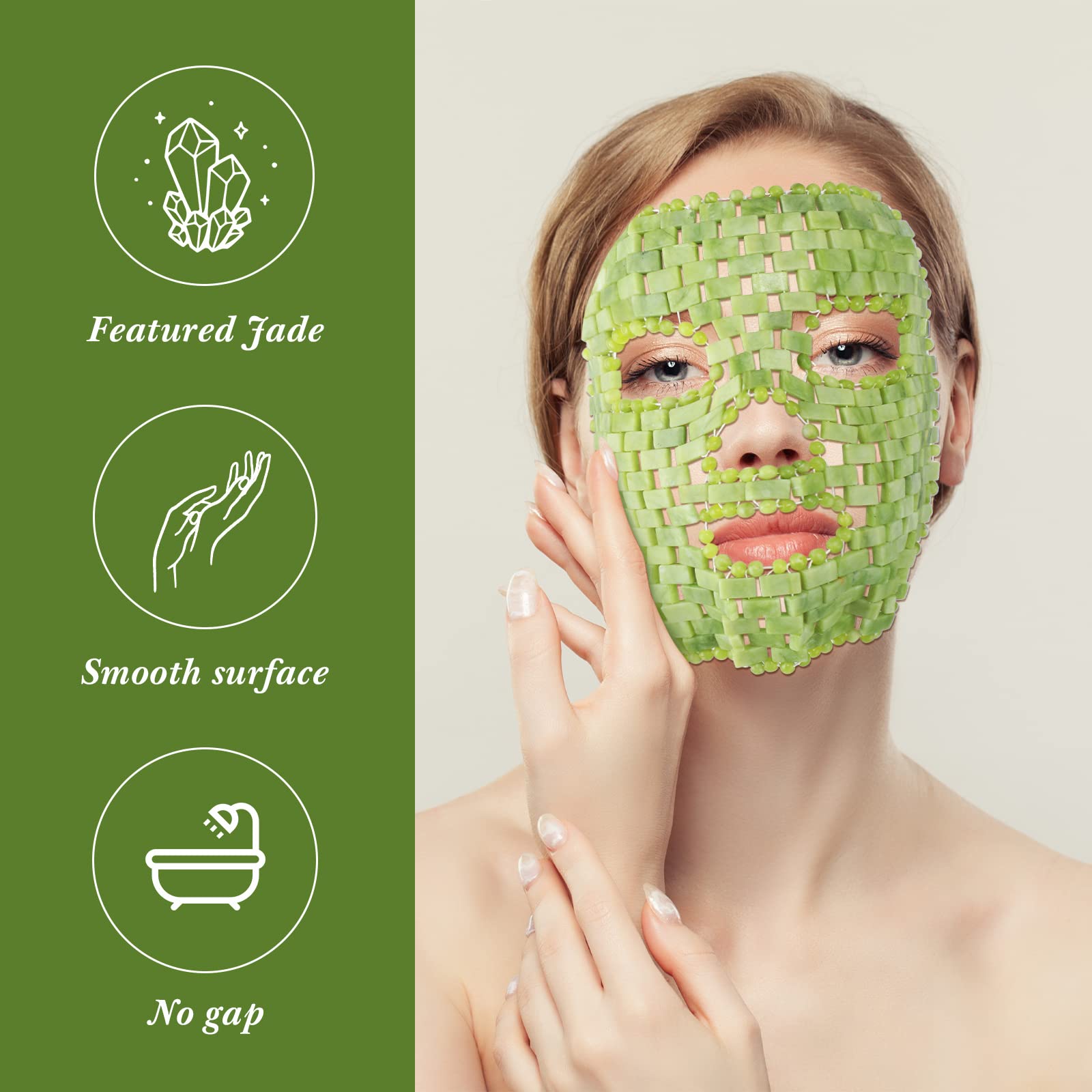 Jade Cooling Facial Mask for Puffiness and Dark Circles