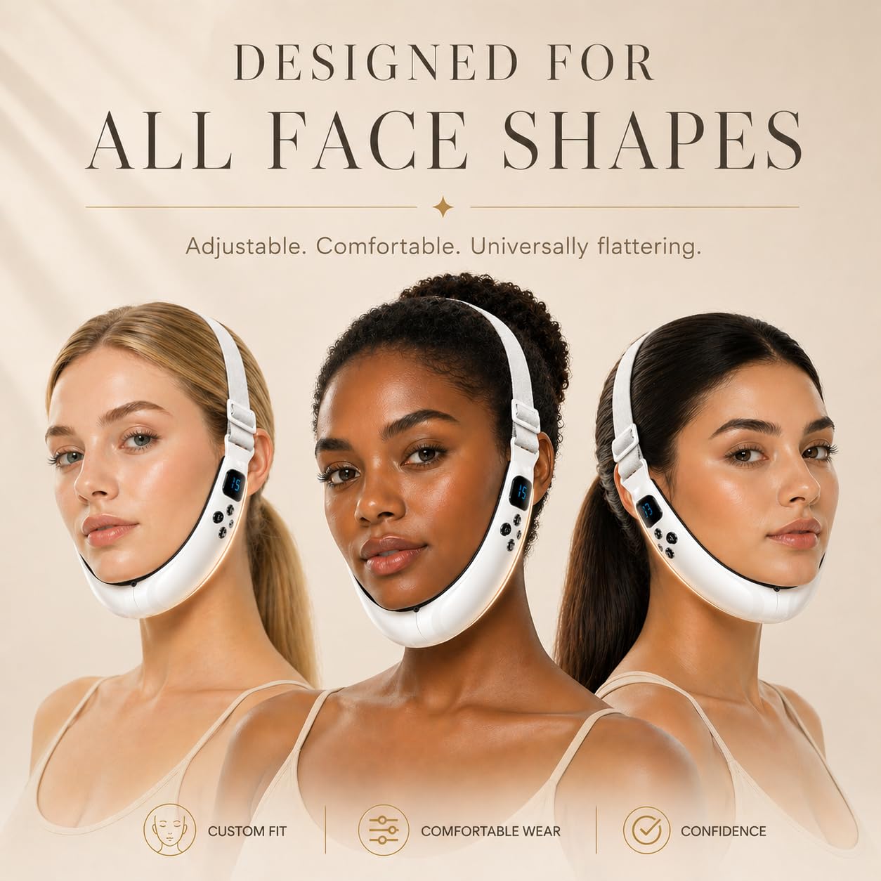 Electric V Face Device with 6 Modes Adjustable Intensity Skin Lifting Tool