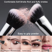18 Piece Makeup Brush Set with Travel Holder Case