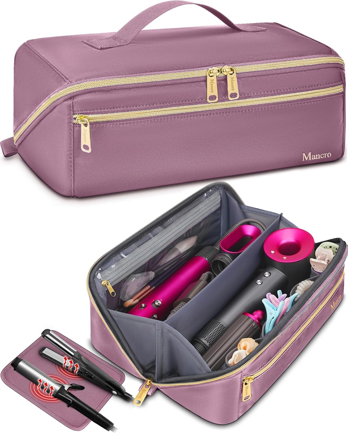 Hot Hair Tools Travel Bag with Heat Resistant Mat