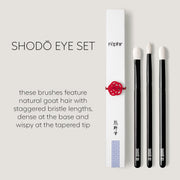 Handmade Japanese Shodo Eye Brush Set with Goat Hair for Detail