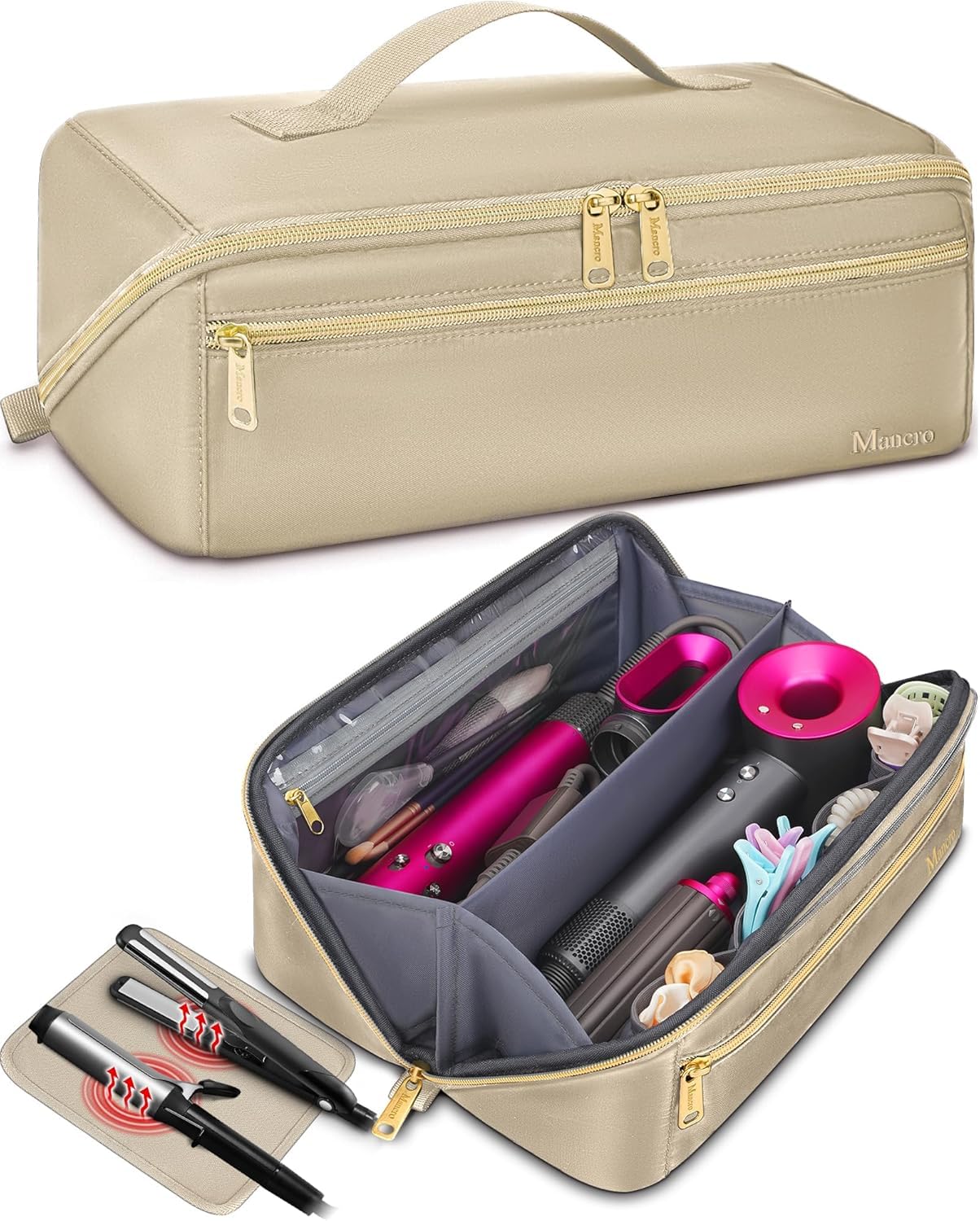 Hot Hair Tools Travel Bag with Heat Resistant Mat