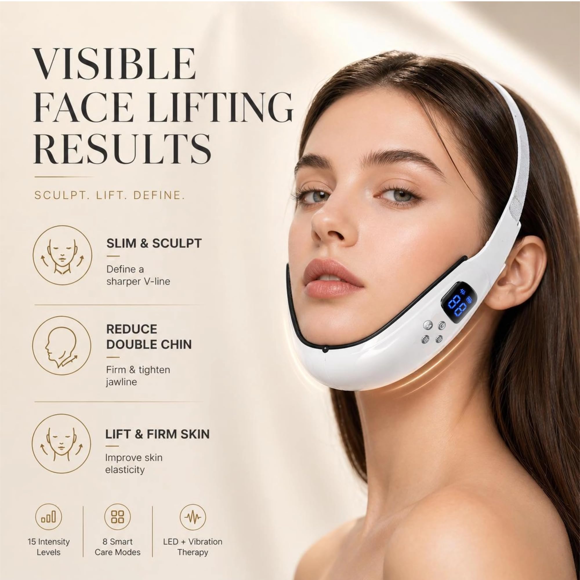 Electric V Face Device with 6 Modes Adjustable Intensity Skin Lifting Tool
